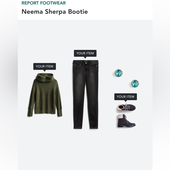 👢NWT Report Black Faux Shearling / Sherpa Lace-up Boots Size 8 - Picture 6 of 8